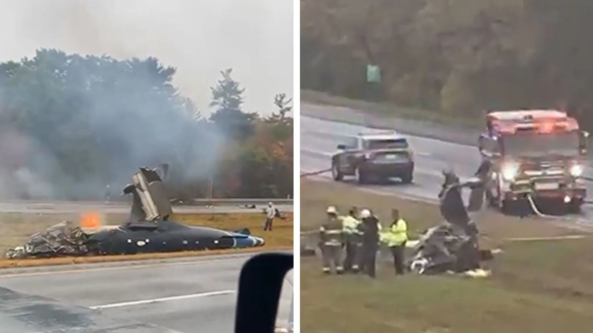 Highway Havoc: Two Lives Lost in Massachusetts Plane Crash