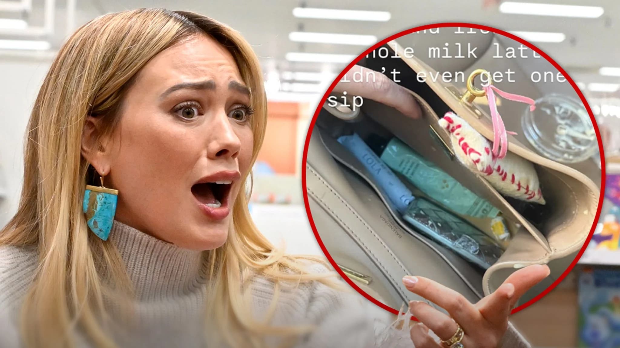 Hilary Duff's Morning Coffee Catastrophe: A Designer Bag's Tumble into Latte Hell!