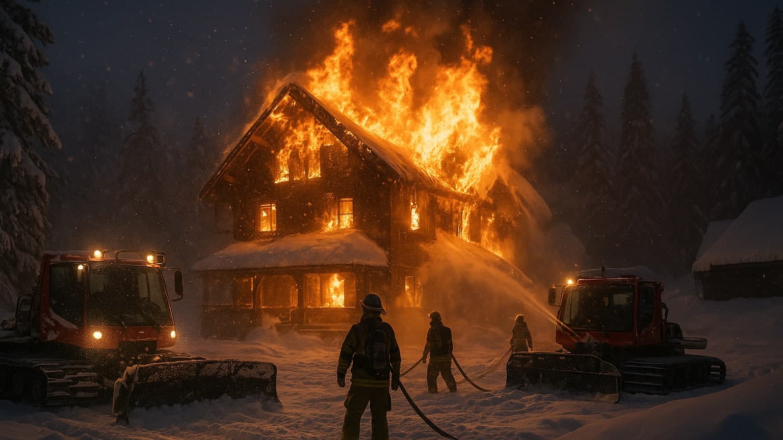 Fire on the Slopes: A Snowbound Lodge Adventure