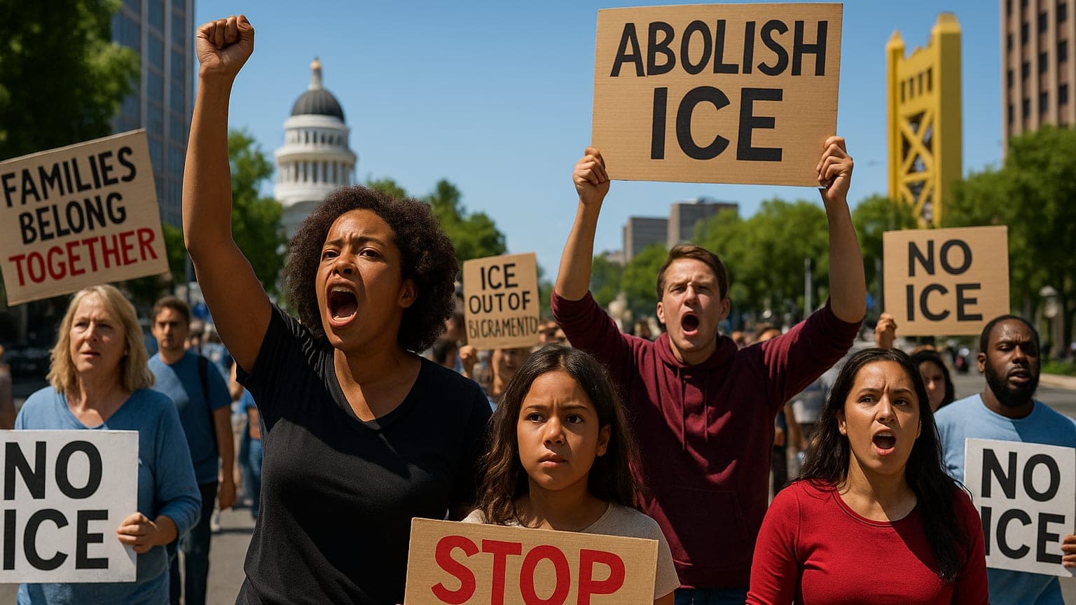 Marching for Change: Sacramento Takes a Stand Against ICE and Trump