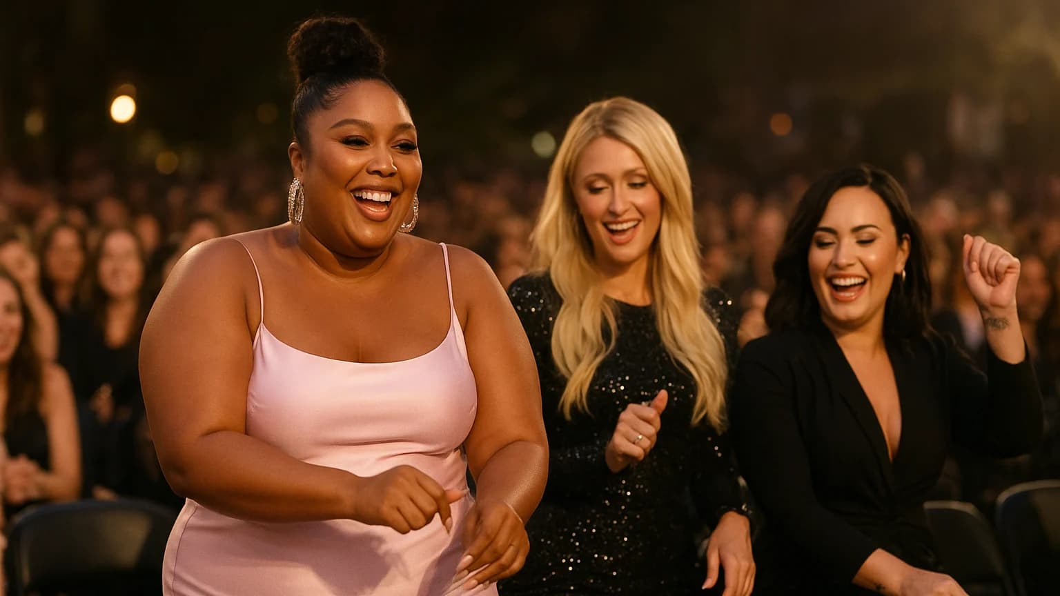 Lizzo Dazzles in Pink at Paris Hilton's Premiere: A Star-Studded Celebration of Transformation!
