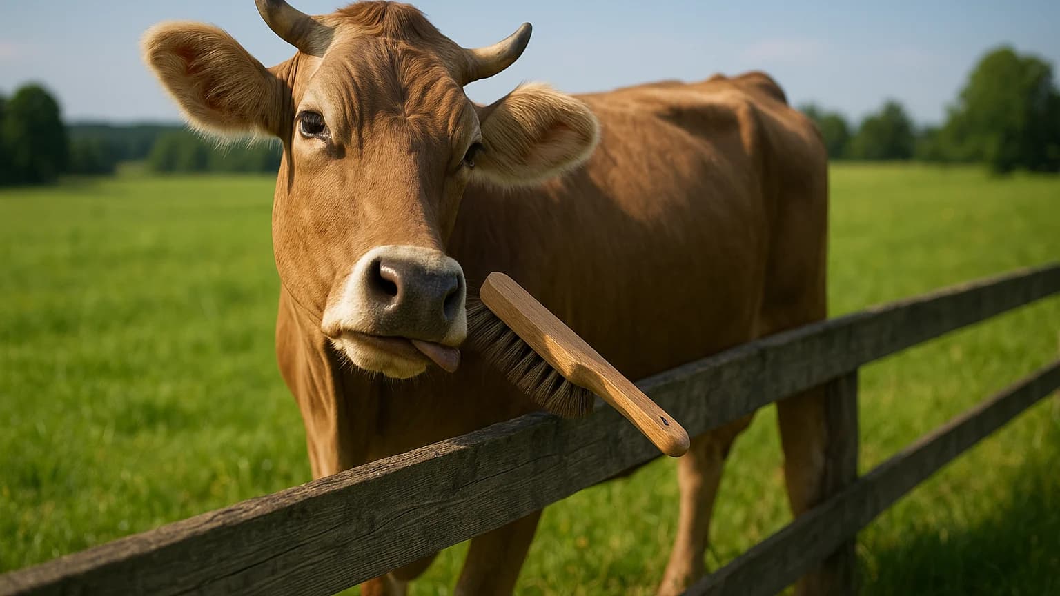 A Cow with a Brush? Meet Veronika, the Tool-Using Wonder of the Barnyard!