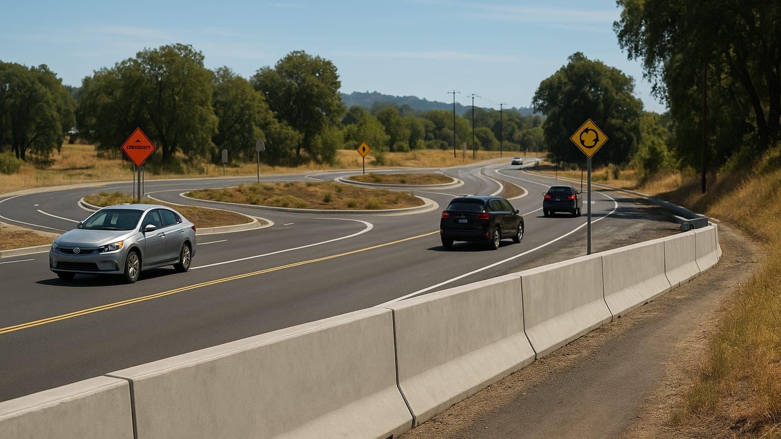 Highway 49 Gets a Makeover: Safety Barrier Project Complete!