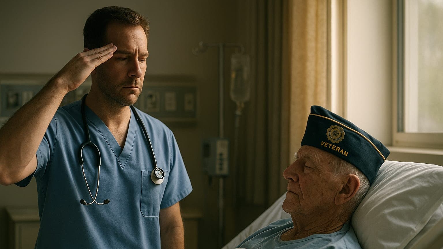 A Final Salute: Remembering a Heroic Nurse's Heartfelt Tribute to a Veteran