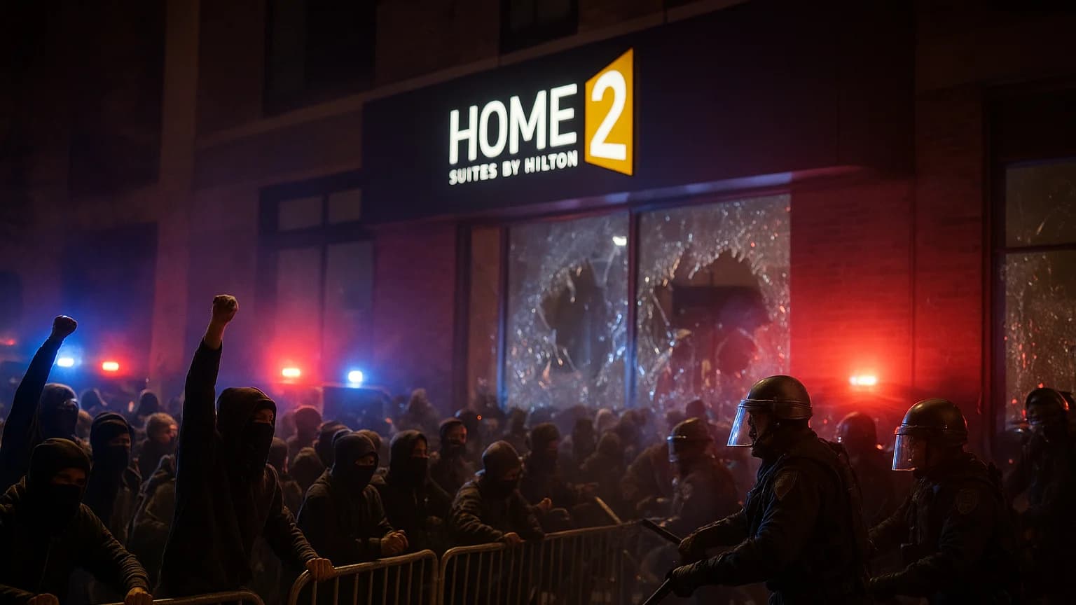 Protester Pandemonium: Chaos Erupts at Minneapolis Hotel with Federal Agents
