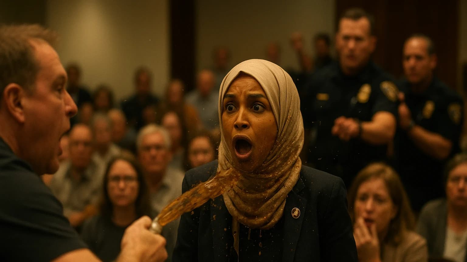 Syringe Shenanigans: Rep. Ilhan Omar Faces Unforgettable Attack at Town Hall!