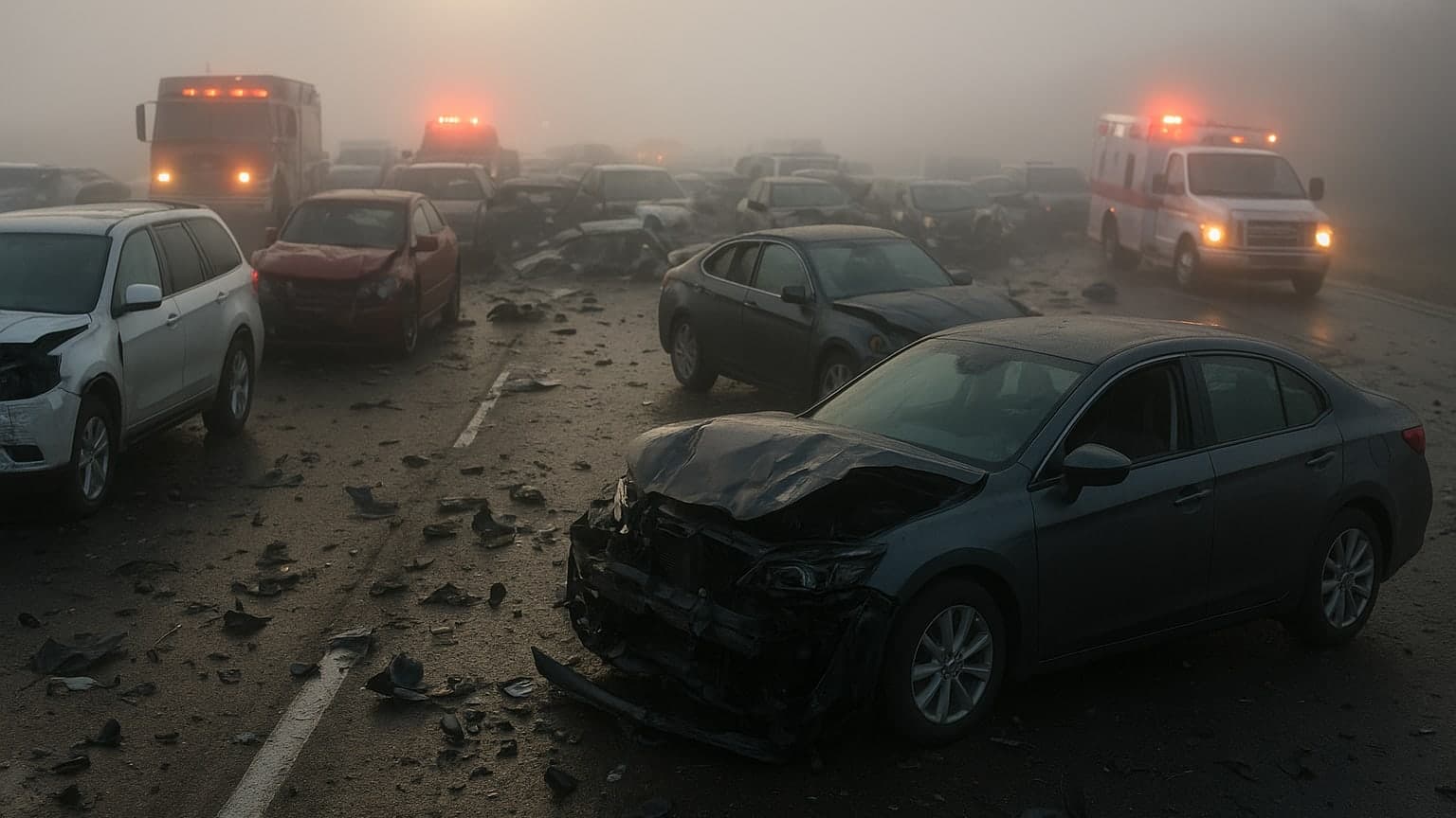 Fog or Fumble? The 43-Car Pileup That Stopped Highway 58 in Its Tracks