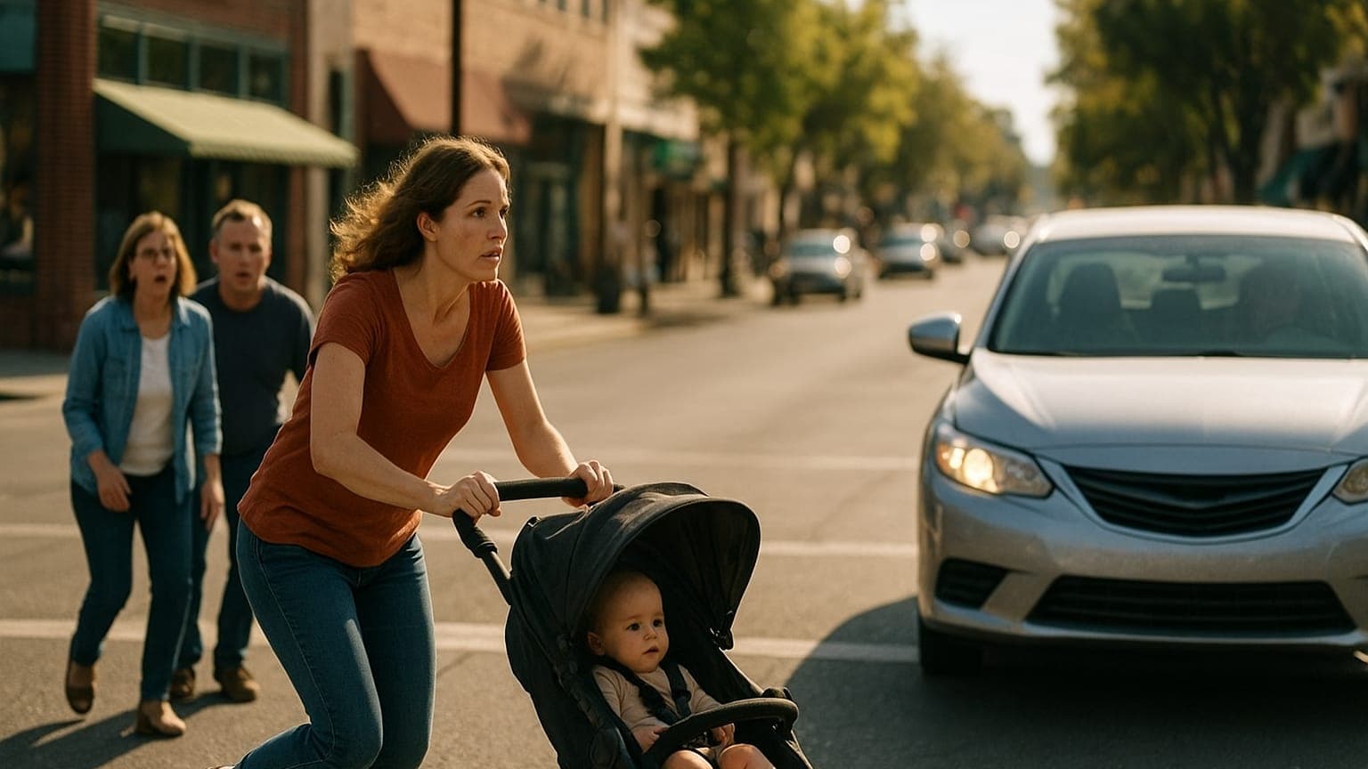 Sunshine Turns to Trouble: Auburn Woman and Baby Hospitalized After Street Accident