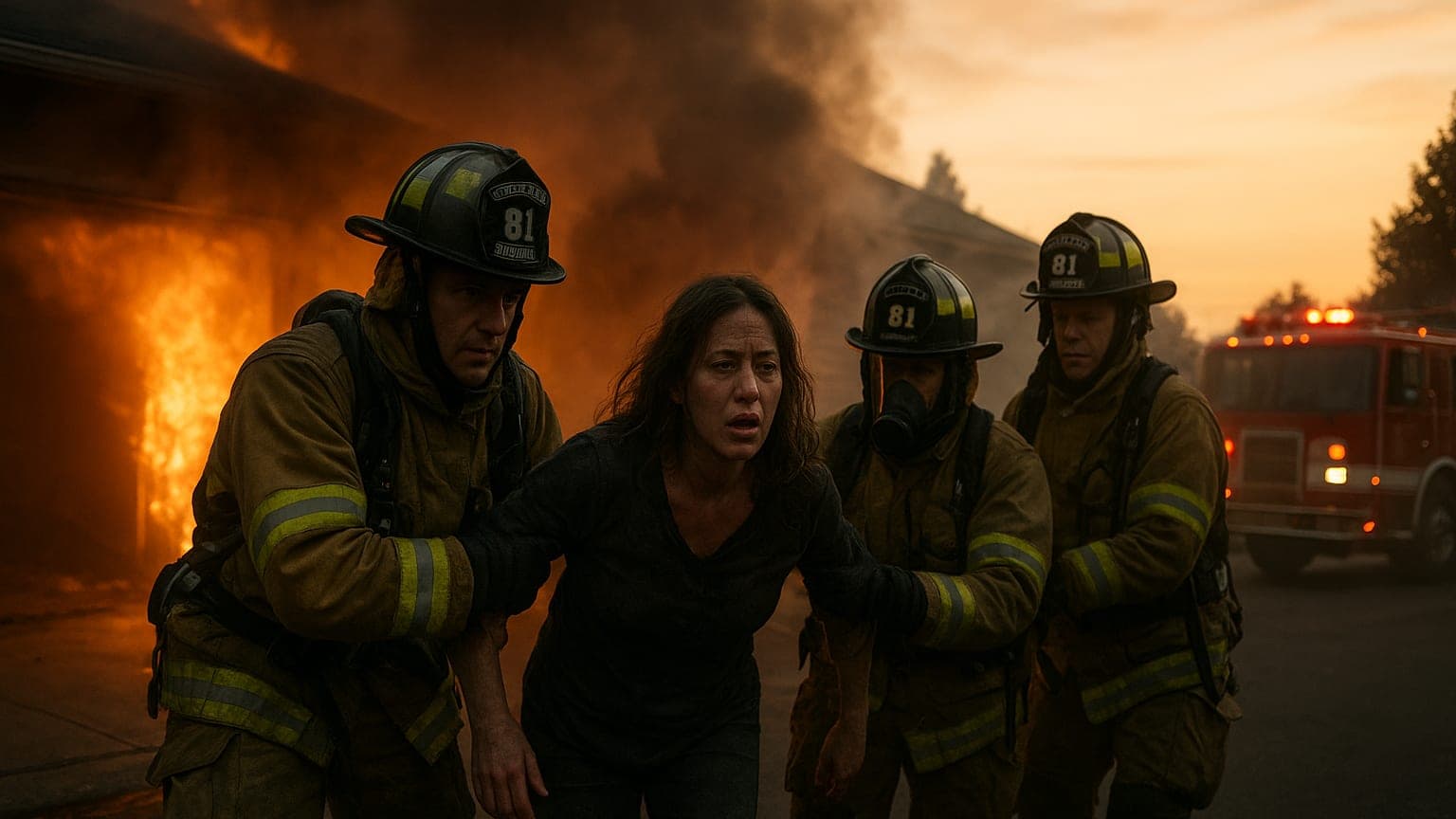 Firefighting Heroes: A Late-Night Rescue From Flames and Smoke!