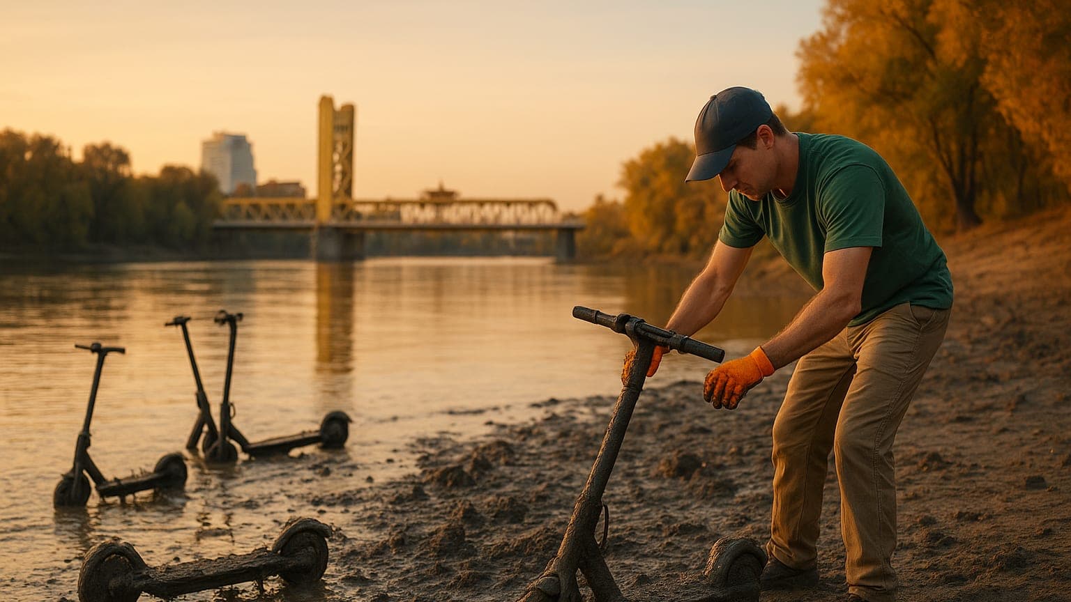 Scooter Scandal: The Lurking E-Waste in Sacramento's Waterways