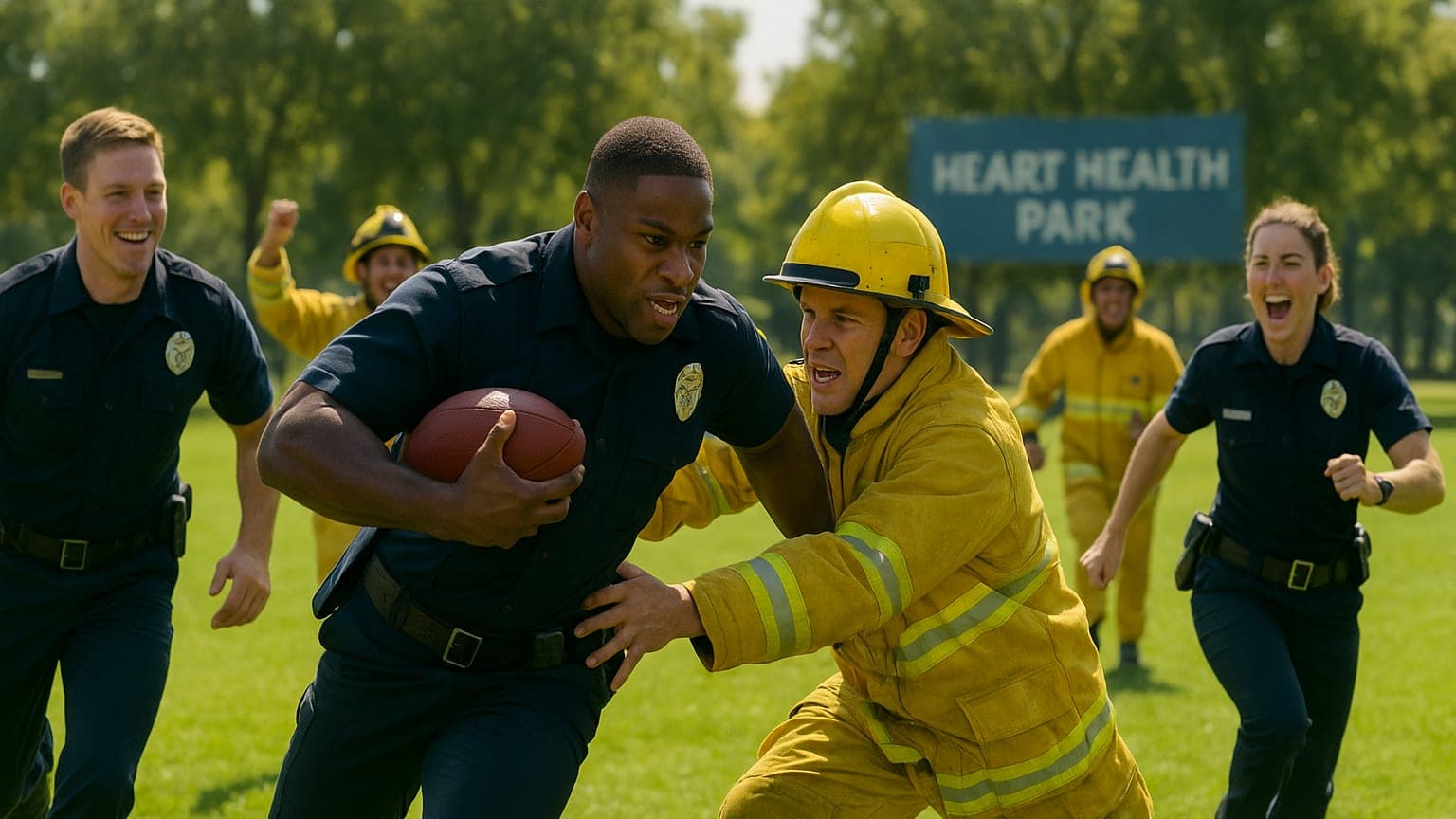 When Cops and Firefighters Tackle Charity: The Unlikely Showdown at the Pig Bowl!