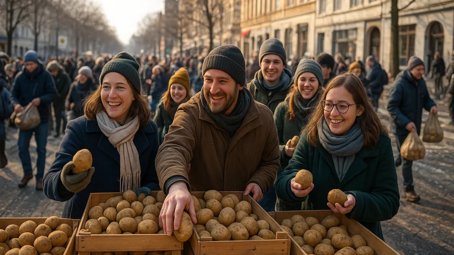 Berlin's Potato Flood: A Spud-tacular Solution for Hunger!