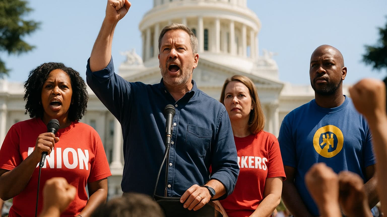 Labor Leaders Sound the Alarm: Is Newsom Ignoring Workers for Tech Giants?