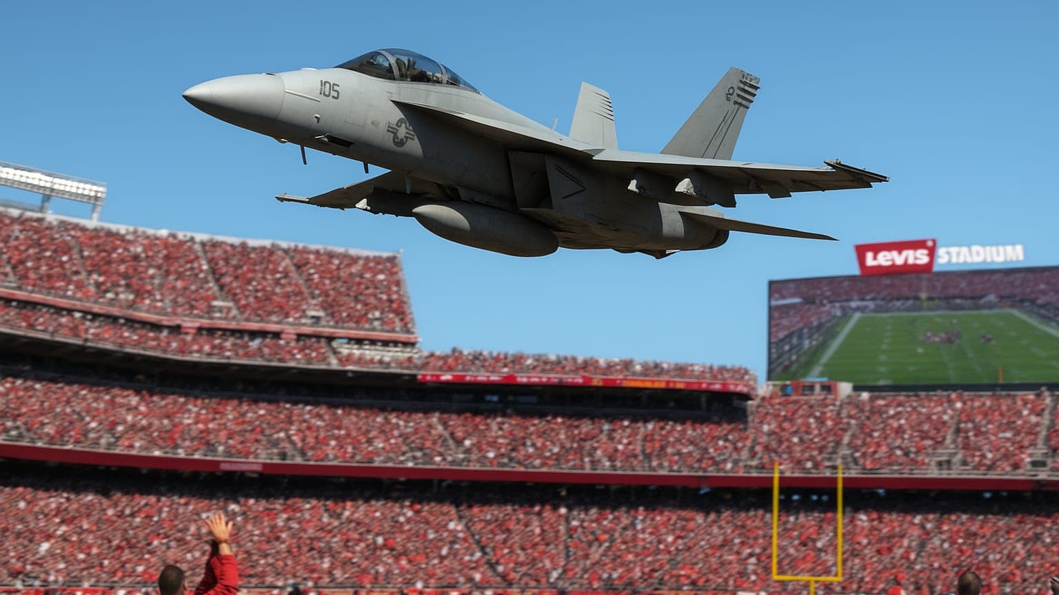 Navy Pilot from Oakdale Takes Flight in Historic Super Bowl Flyover!
