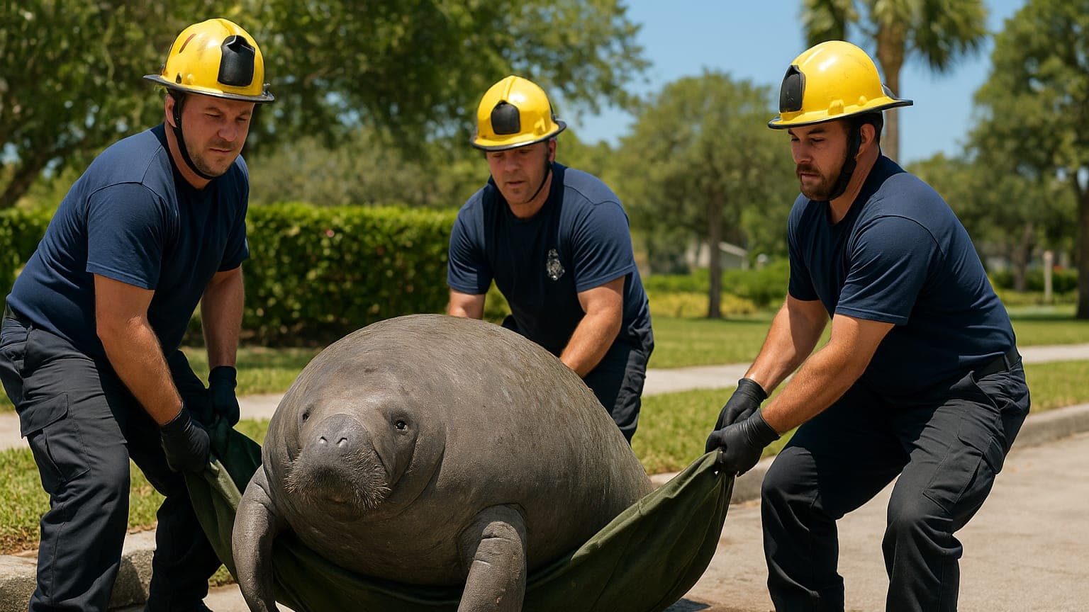 Storm Drain Shenanigans: Manatee’s Unexpected Adventure and Rescue!