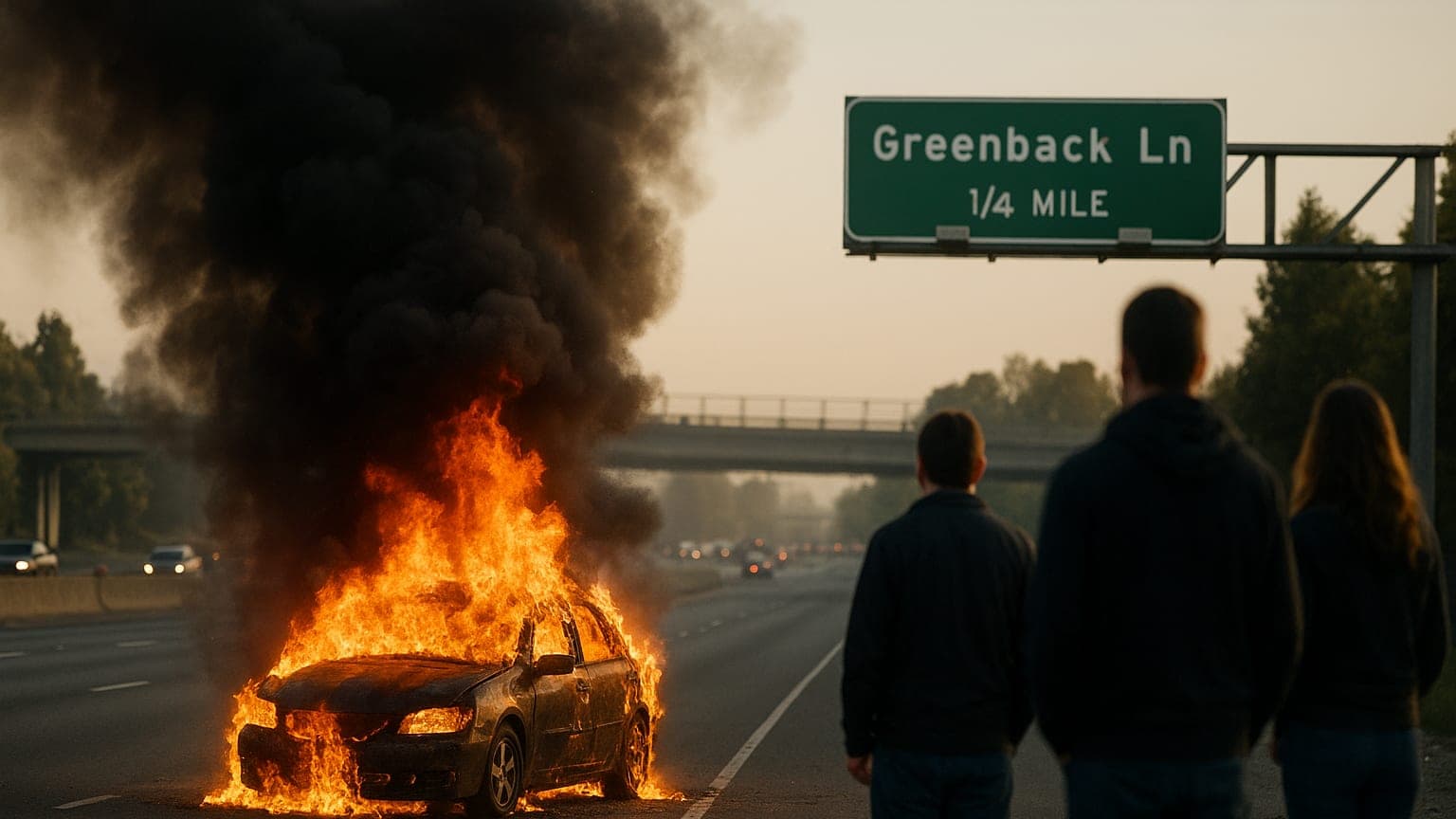 Flames and Traffic: A Wild Morning on Interstate 80!