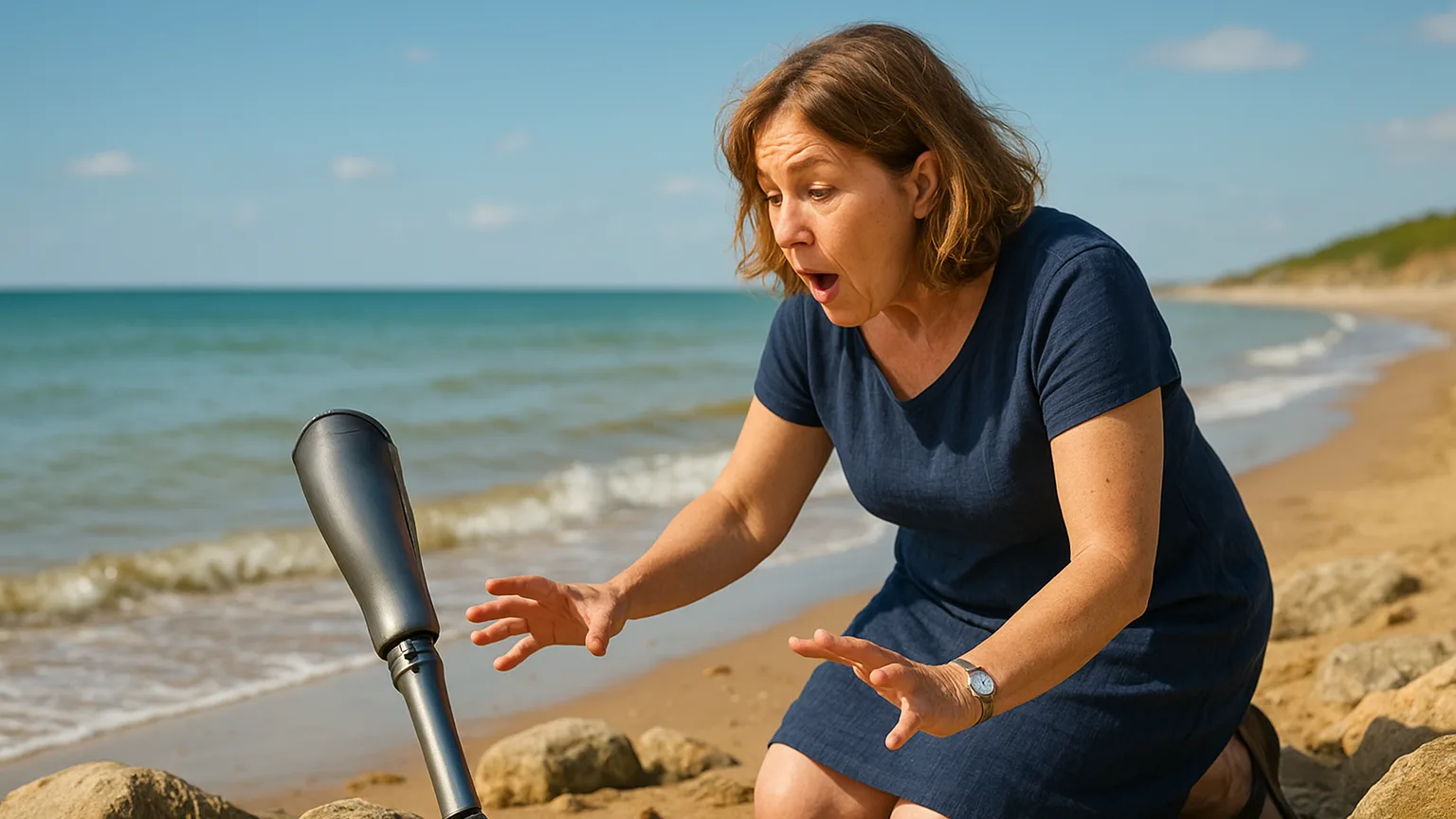 From Sea to Shore: The Heartwarming Reunion of a Woman and Her Lost Leg