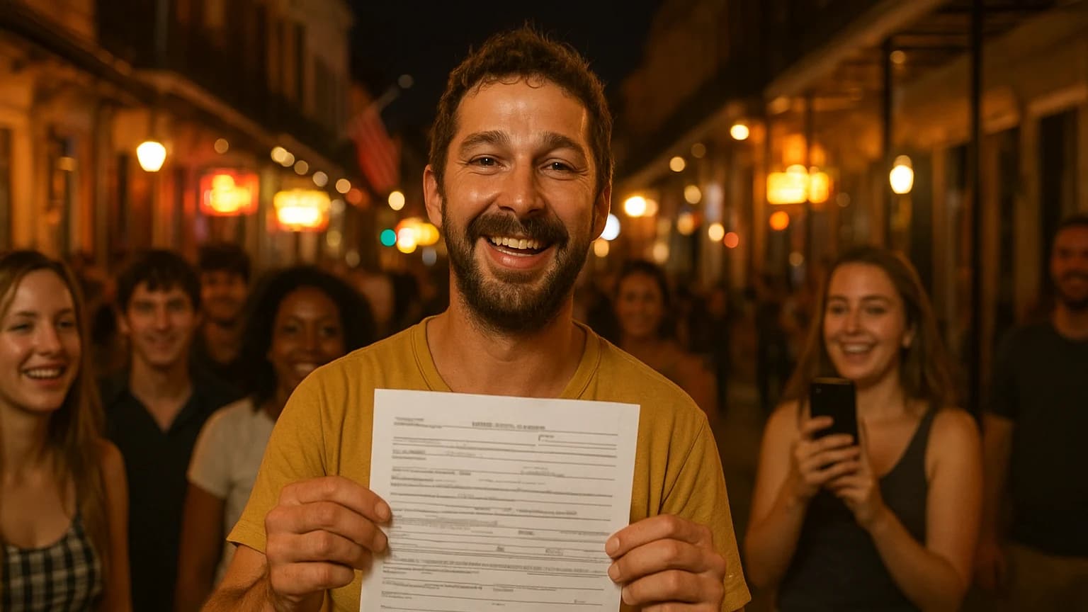 Shia LaBeouf’s Bourbon Street Shenanigans: From Arrest to Celebrity Showcase!