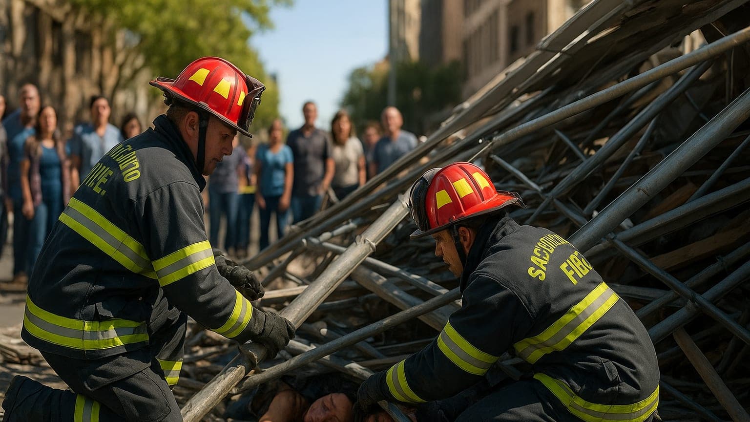 Caught in the Chaos: Sacramento Scaffolding Mishap Traps Two