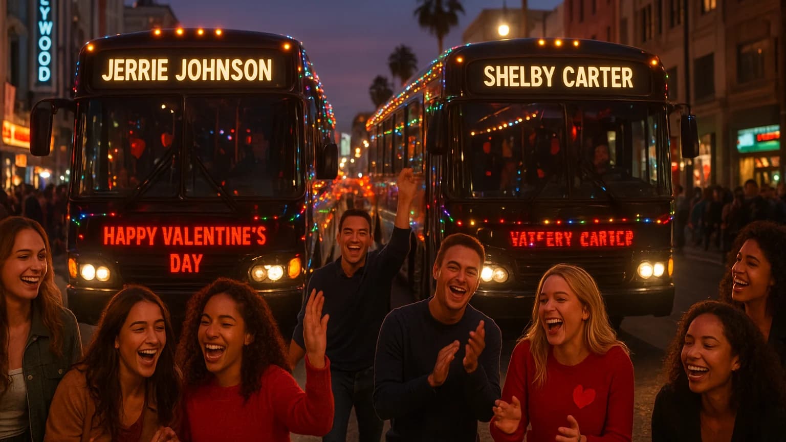 Love on Wheels: Inside Hollywood's Valentine's Day Party Bus Extravaganza