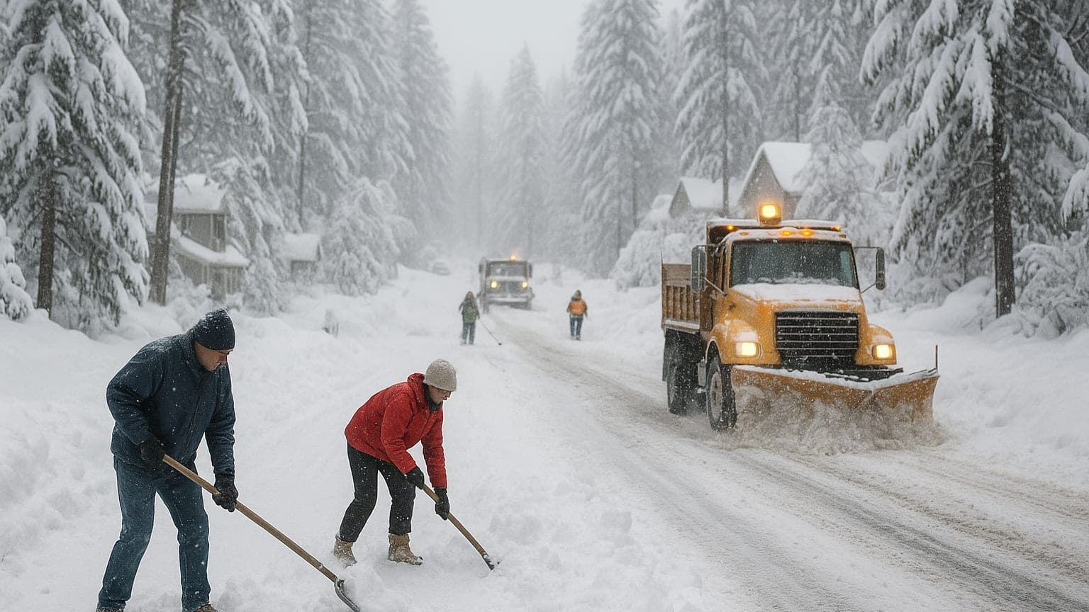 Snowmaggedon Strikes Pollock Pines: Power Outages and School Closures Galore!