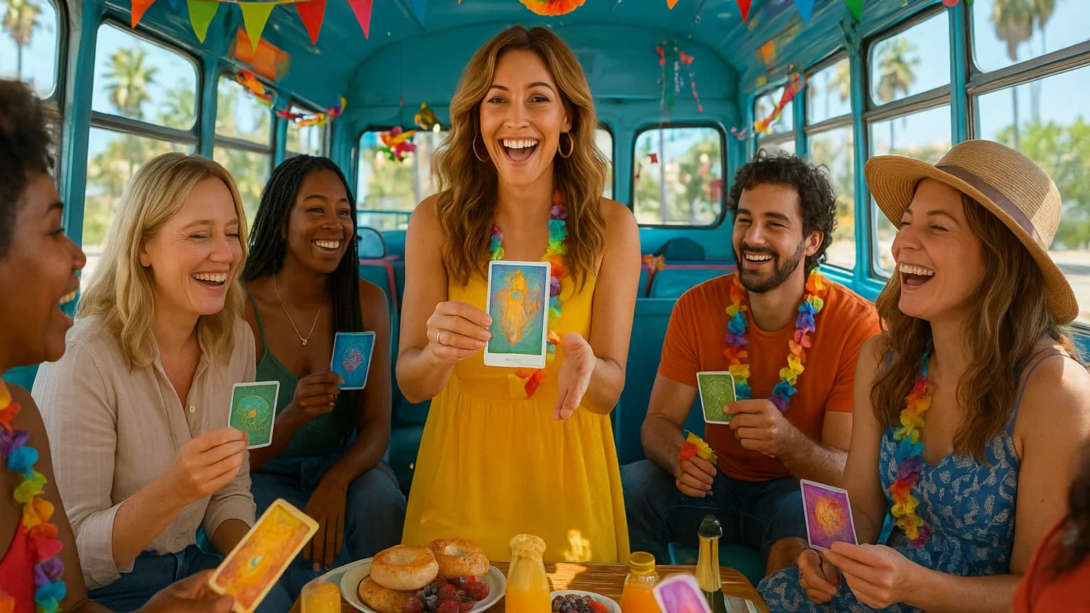 Brunch with a Twist: Angela Martini's Oracle Card Adventure on the TMZ Brunch Bus!