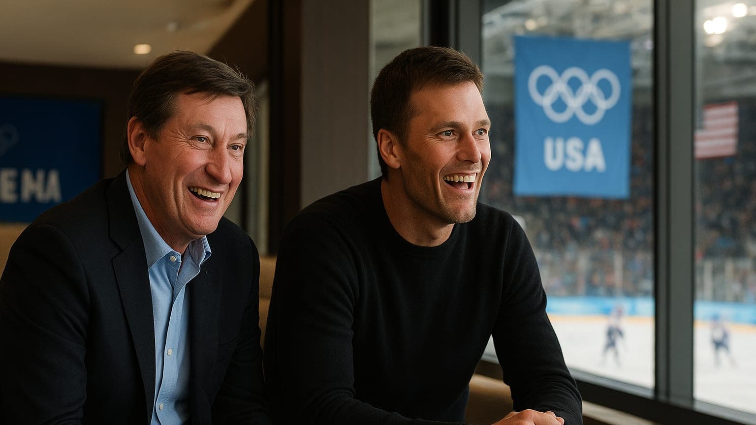 Hockey Meets Football: When Legends Wayne Gretzky and Tom Brady Collide at the Olympics!