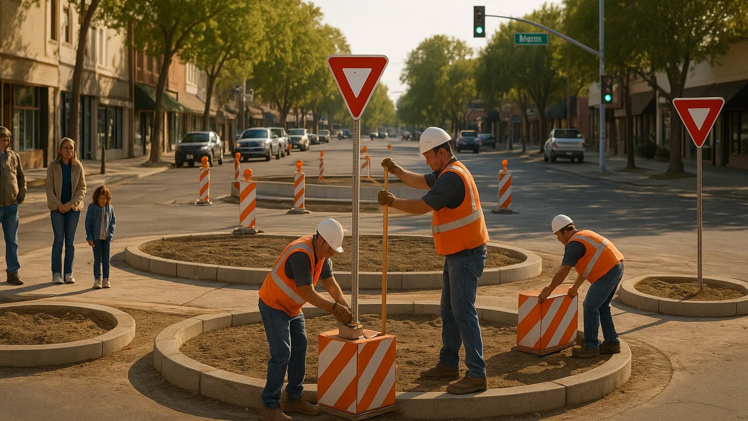 Roundabout Rebellion: Modesto’s New Traffic Circles Spark Community Debate!