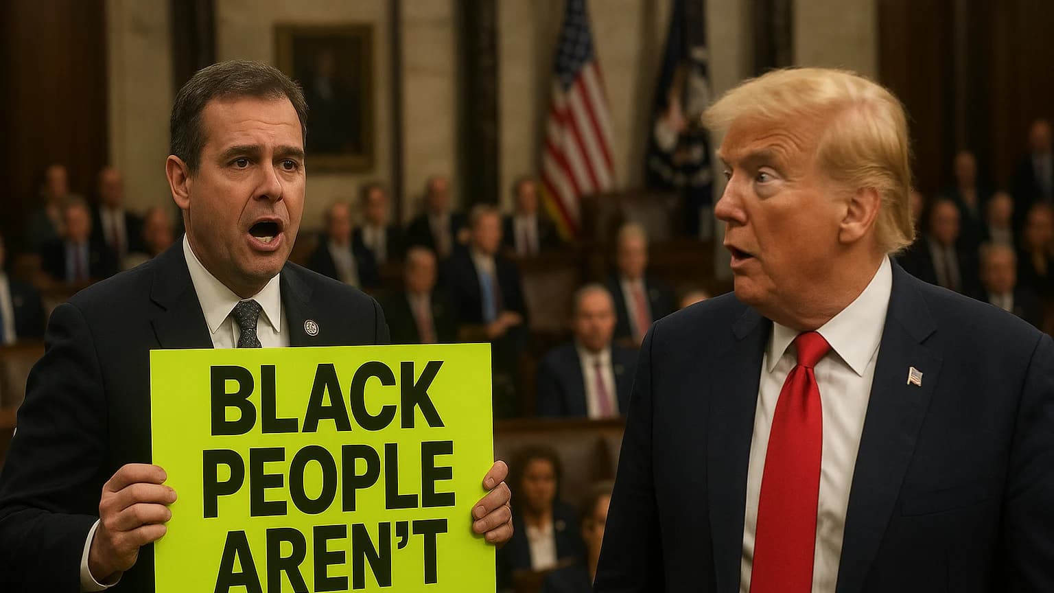 When a Congressman Calls Out Trump: The Sign That Stole the Show!