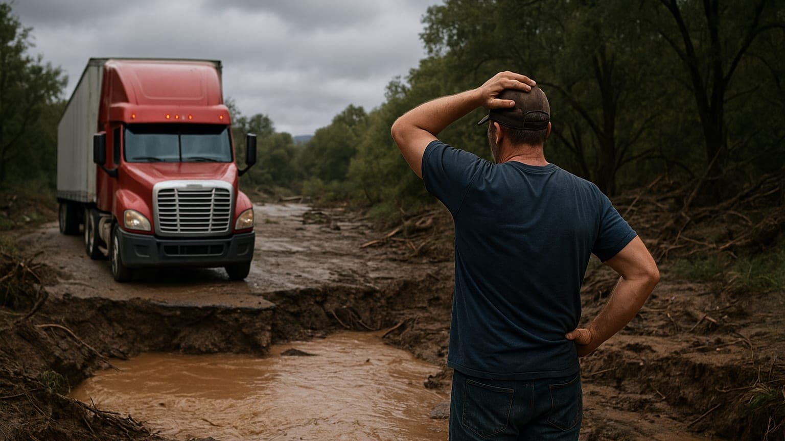 Truck Trouble: How a Pipe Burst Left a Driver in a Jam