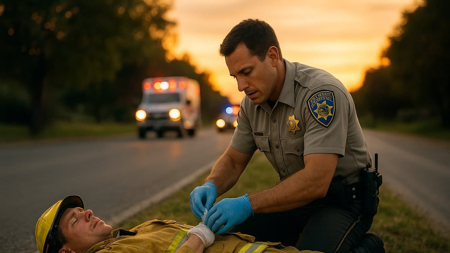 A Hero on the Scene: CHP Officer Saves Firefighter's Life After Motorcycle Crash!