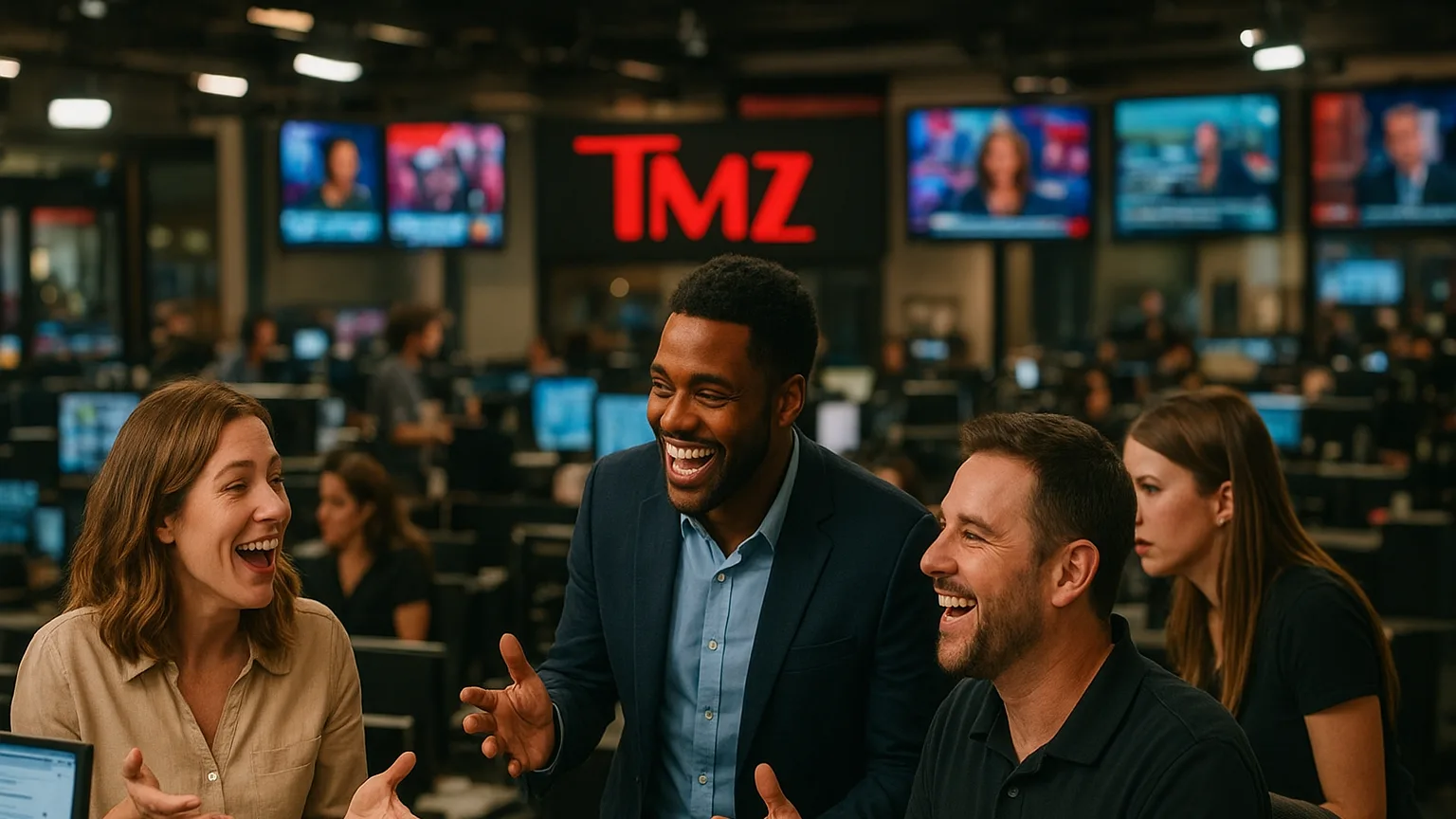 Step Inside the TMZ Chaos: Live from the Newsroom!