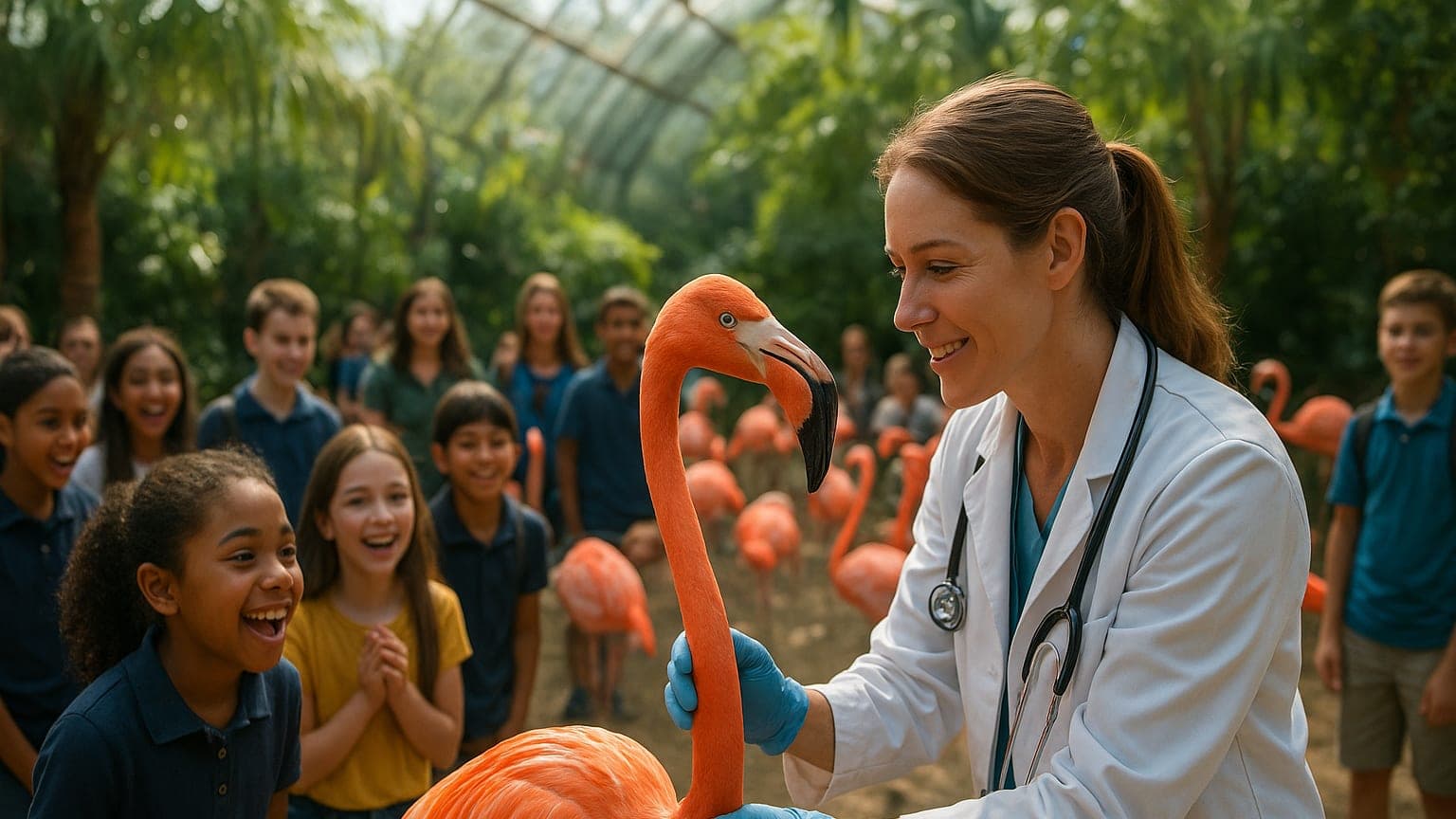 Flamingo Fever: Sacramento Zoo's Annual Health Check Struts Its Stuff!
