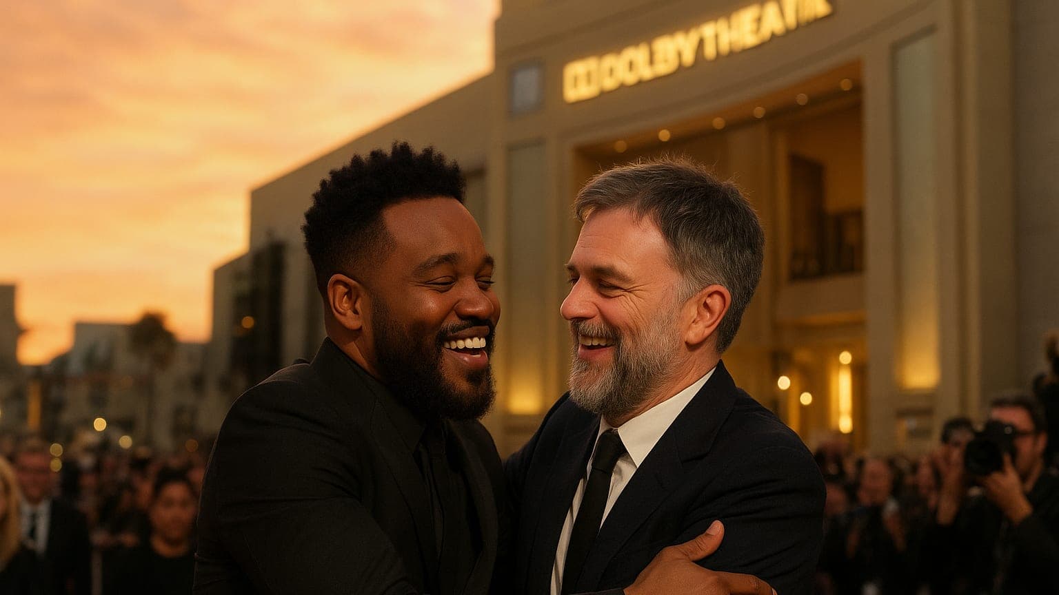 When Movie Giants Collide: A Hug at the Oscars to Remember!