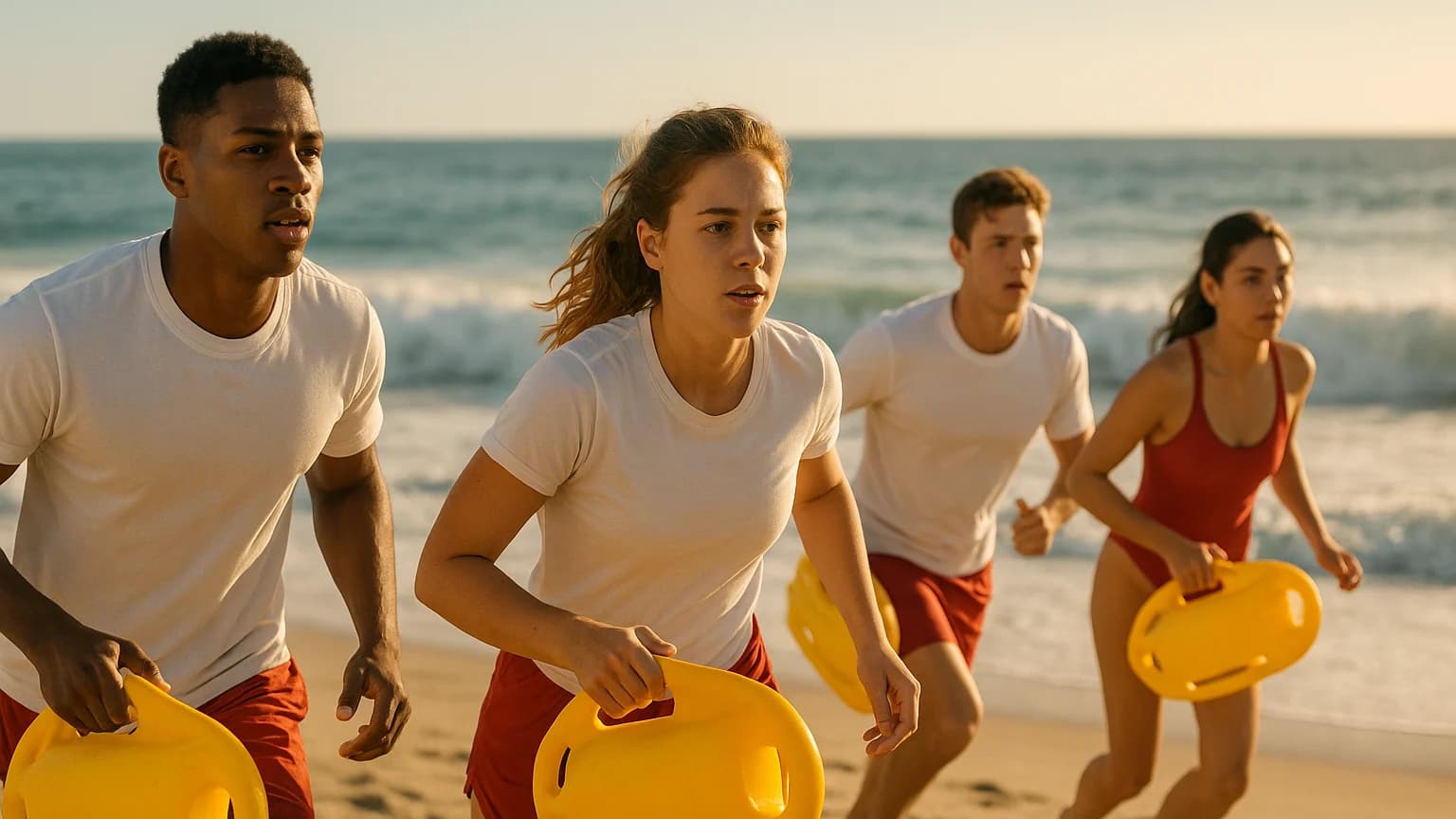 Baywatch Reboot Makes a Splash: Training on the Beach with a Fresh Cast!