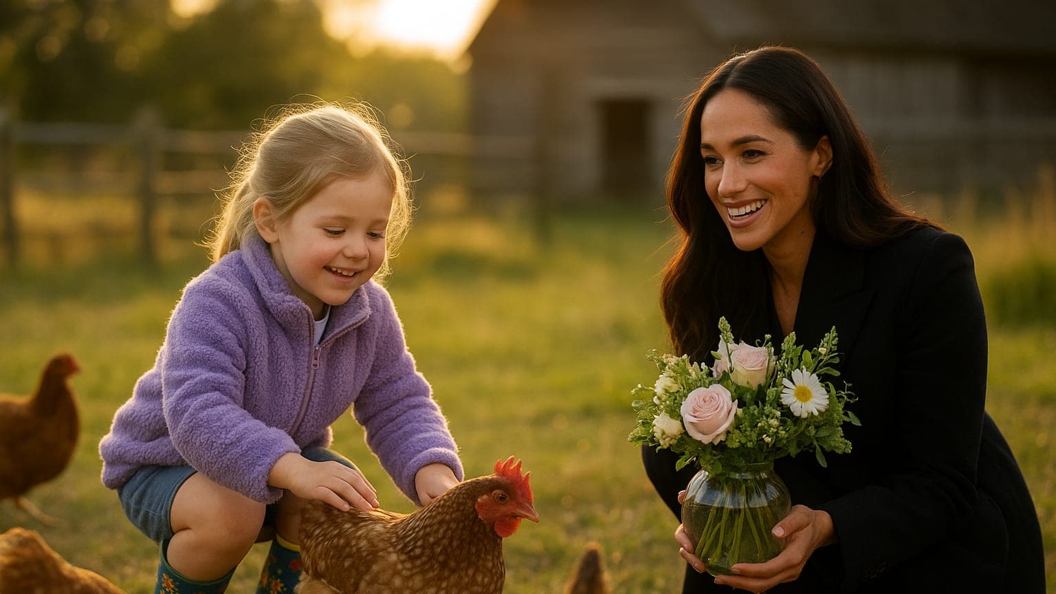 Meghan Markle's Farm Life: Chickens, Flowers, and Sweet Moments with Lilibet!