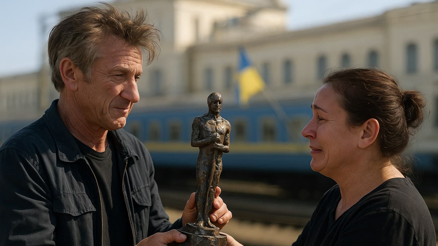 Sean Penn Swaps Oscars for a Metal Tribute in Ukraine – A Heartfelt Gesture of Resilience!