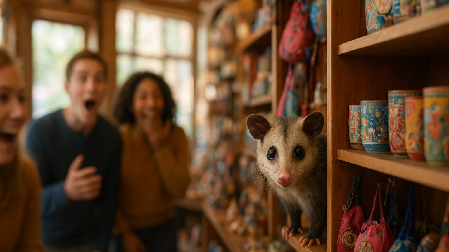 Gift Shop Shock: When a Toy Comes to Life as a Real Possum!