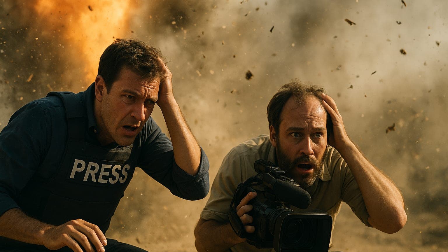 When Reporting Gets Dangerous: Journalist Dodges Missile Live on Air!