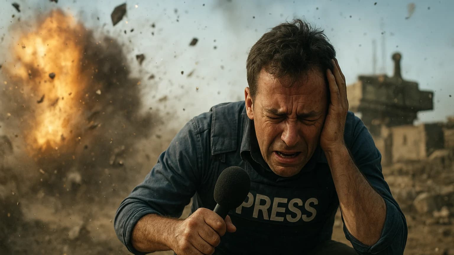 Caught in the Crossfire: Journalist's Live Report Turns Into a Near-Miss