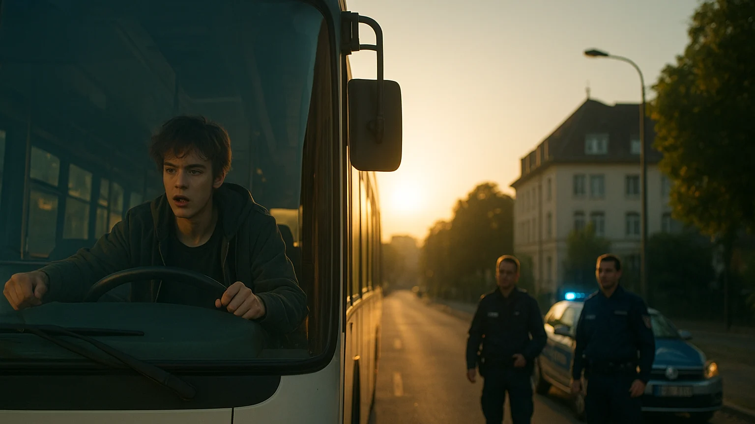 Teenage Love Takes the Wheel: Bus Heist for School Run!