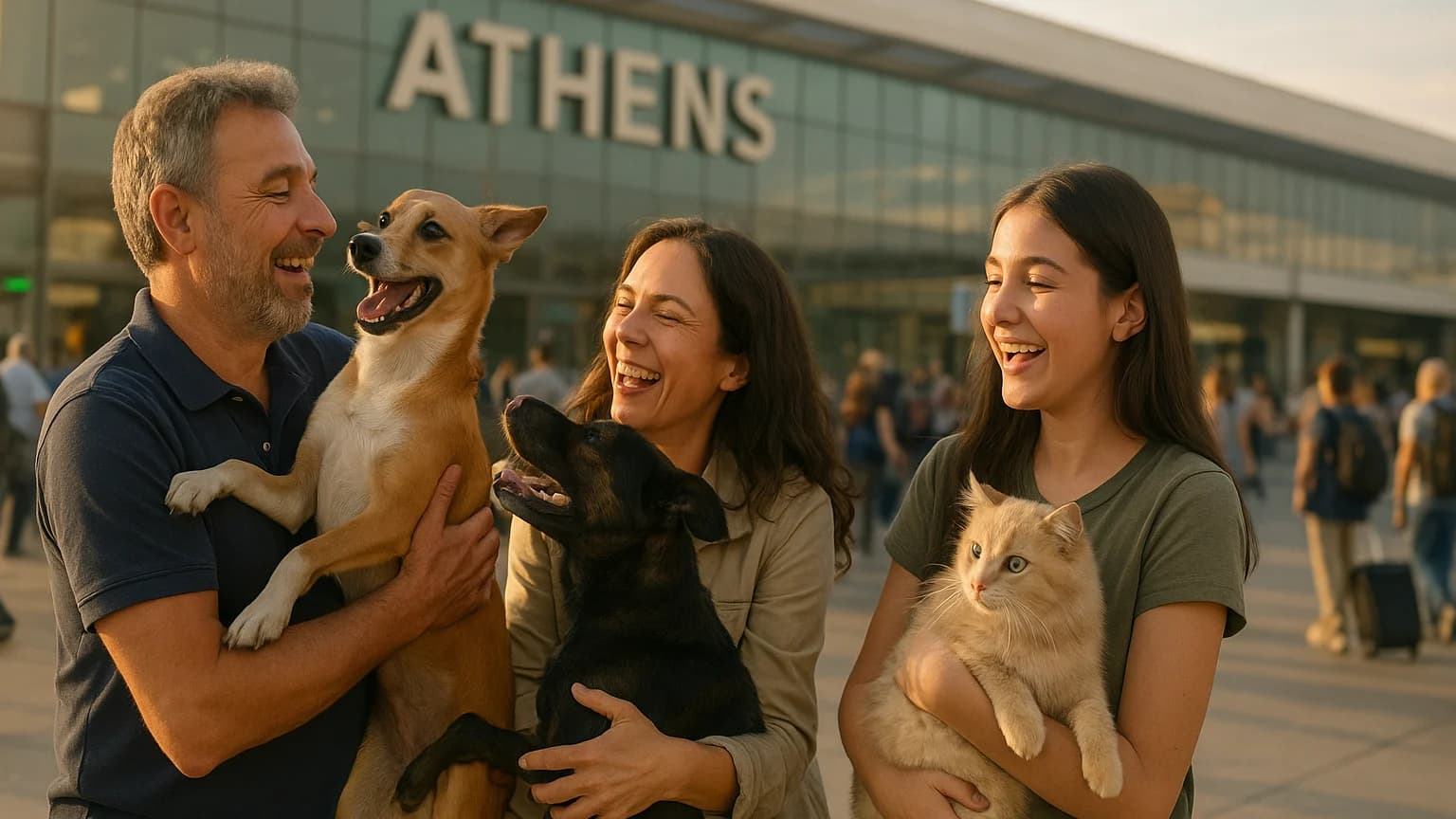 When Pets Take Flight: Greece’s Heartwarming Evacuation for Stranded Families