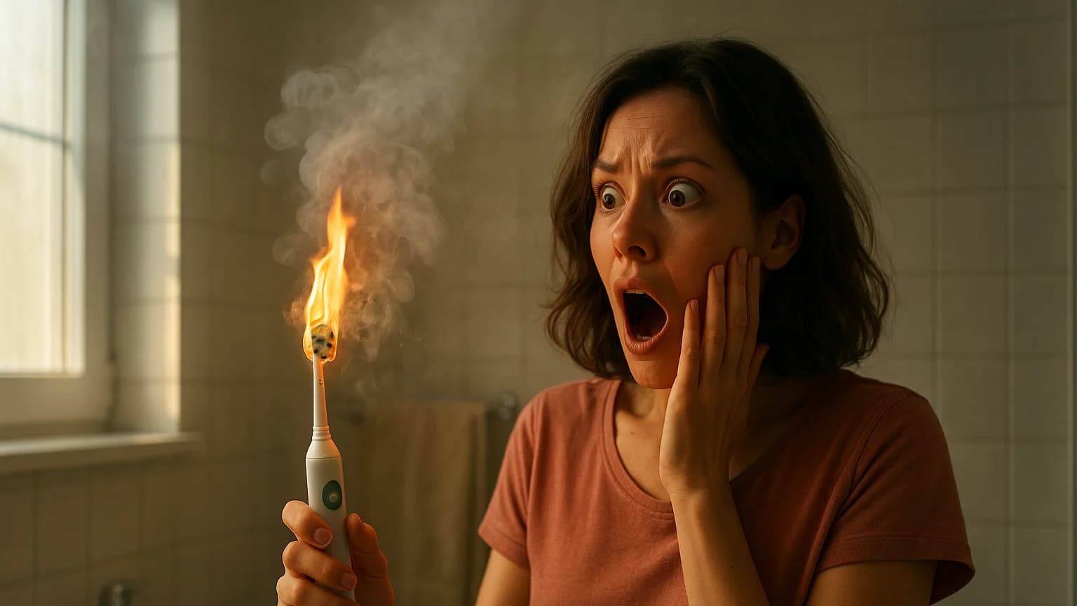 Explosion in the Bathroom: How an Unplugged Toothbrush Turned Into a Fiery Surprise!