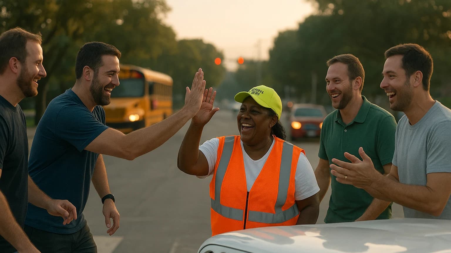 Dads to the Rescue: How a Community Came Together to Gift a New Car to a Beloved Crossing Guard