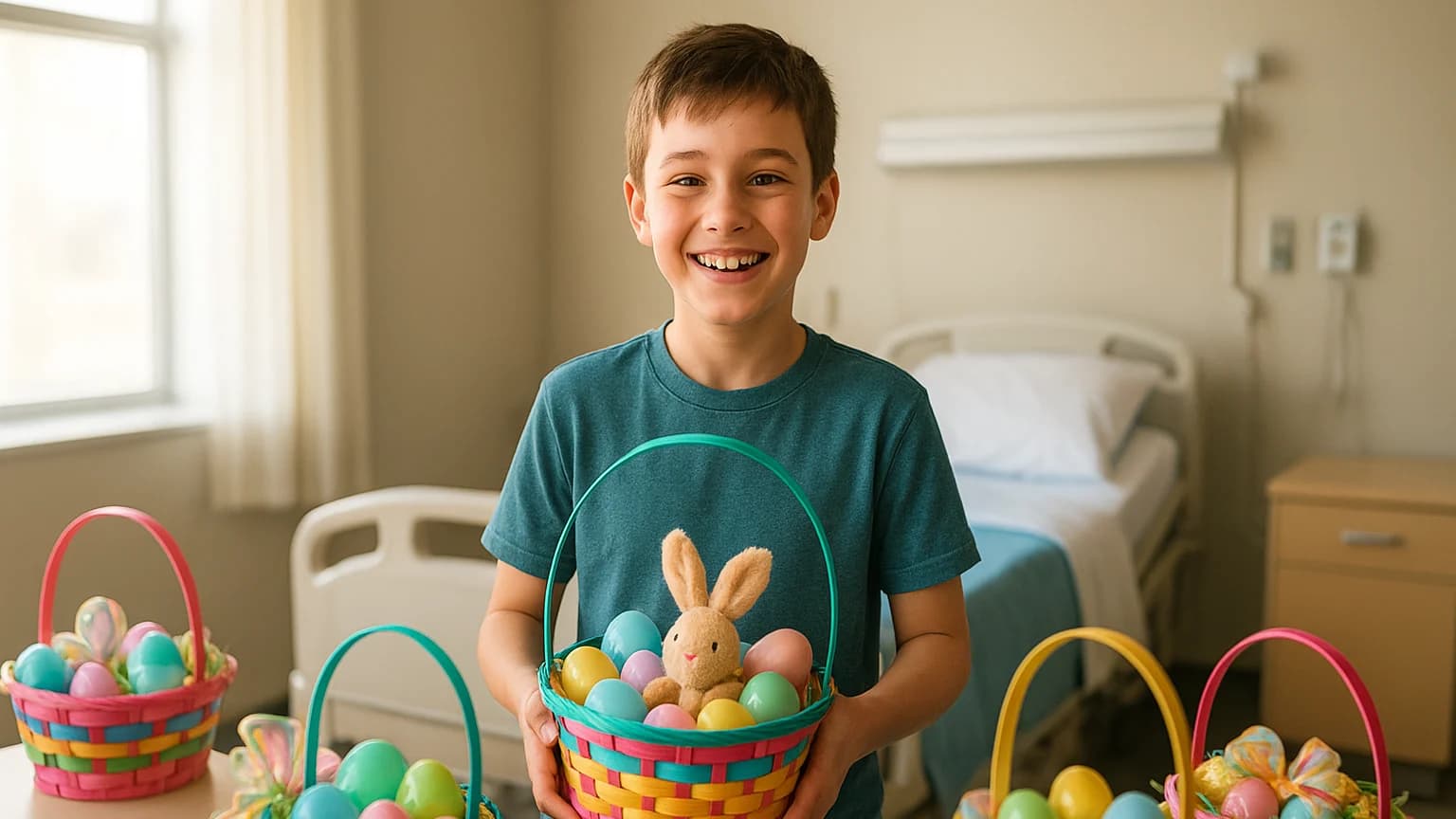 A Battle Against Cancer: One Boy's Heartwarming Mission to Spread Easter Joy