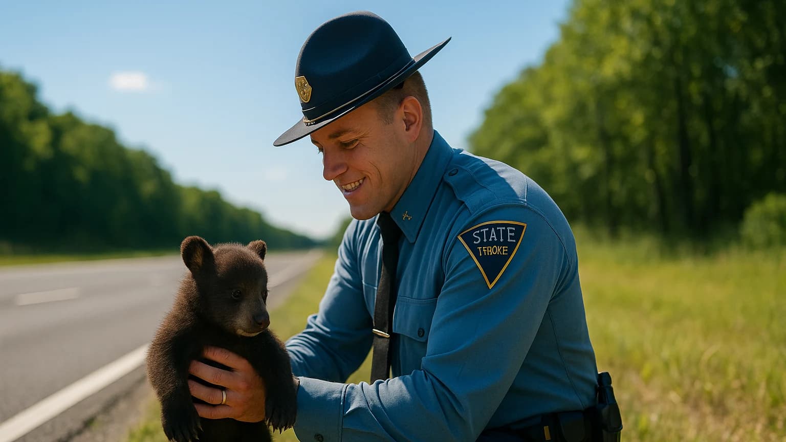 Bear Cub's Highway Misadventure: A Rescue Tale You Have to Hear!