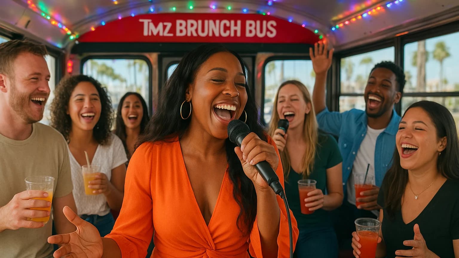 Karaoke and Cocktails: Shy Taylor Turns the TMZ Brunch Bus into a Sing-Along Sensation!
