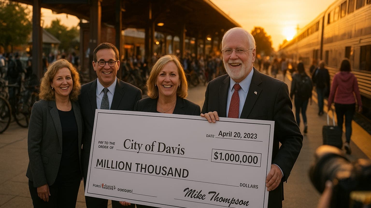 Davis Train Station Gets a Boost: $1 Million for Bike and Pedestrian Access!