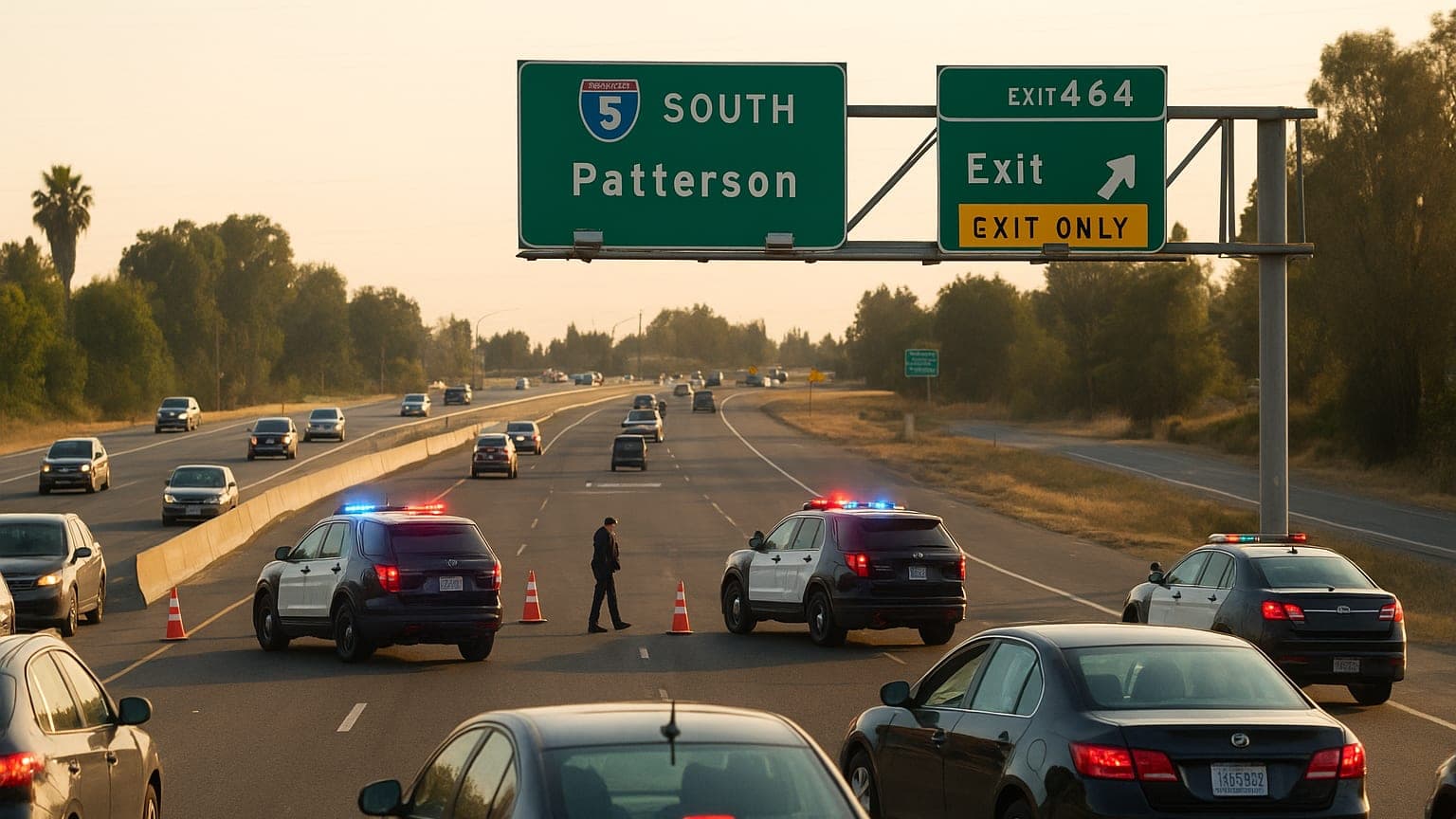 Freeway Fiasco: Police Activity Closes I-5 Off-Ramps in Patterson