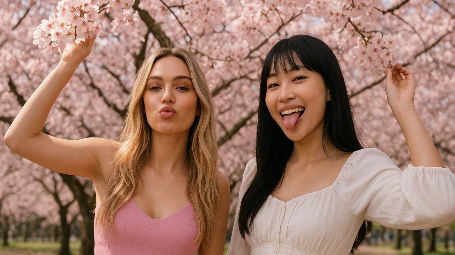 Celebrities in Full Bloom: Cherry Blossoms Take Center Stage!